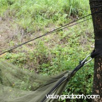 Qiilu Camping Hammock With Mosquito Net Two Persons Camping Tent Hanging Sleep Hammock Bed Military Grade Parachute Nylon Hammock for Outdoor Garden Jungle   